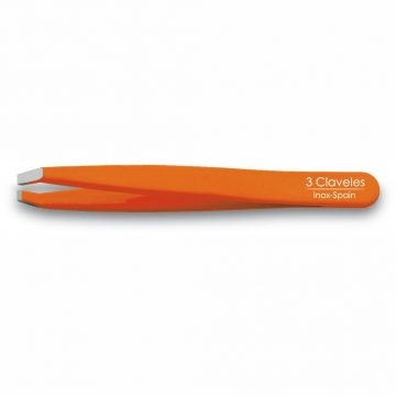 Pinza de Depilar Cangrejo Naranja 9cm – 3 Claveles 12280 – Cuchillalia