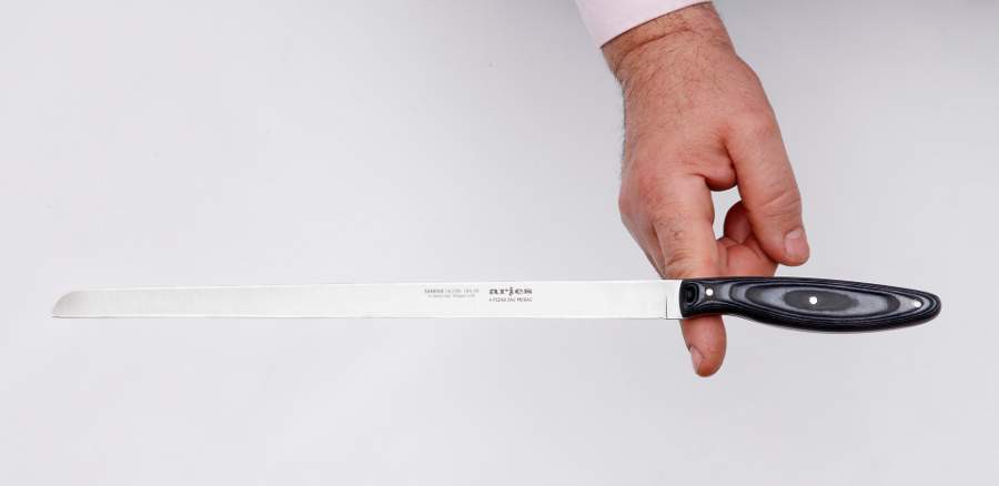 Cuchillo jamonero alveolado Inox. 300 mm por solo 19.69 €
