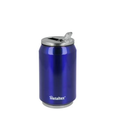 Lata Isotérmica color Azul de 330 ml con boquilla abatible - Metaltex 899771