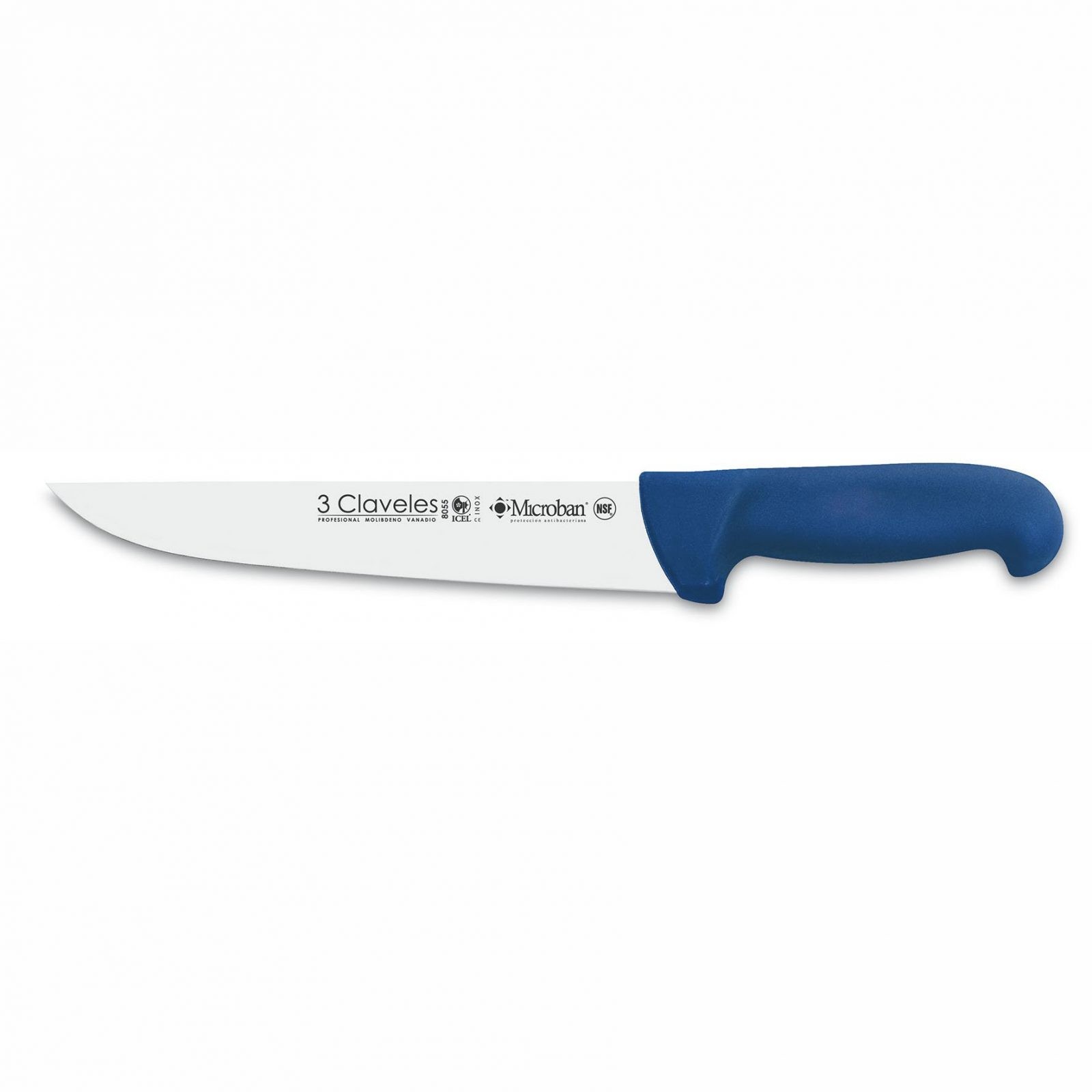 Cuchillo Carnicero 26 cm Mango Proflex Azul 3 Claveles 8055
