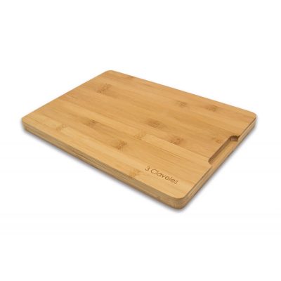 Tabla de madera de bambú de 33x23 cm - 3 Claveles 4665