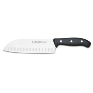 Cuchillo santoku alveolado de 18 cm 3 Claveles Domvs 957 - Cuchillalia.com