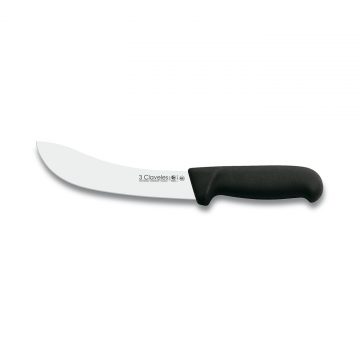 Cuchillo para despellejar de 18 cm con mango de polipropileno negro – 3 Claveles 1278 – Cuchillalia.com
