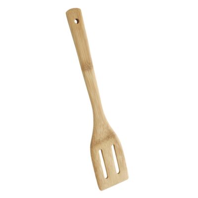 Espátula ranurada de madera de bambú anti-rayaduras - Metaltex