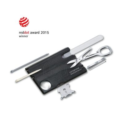 Despiece de la tarjeta multiusos Victorinox Swiss Card Nailcare Negro 0.7240.T3 - Cuchillalia.com