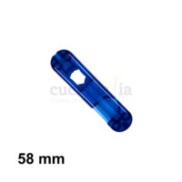 Cacha delantera de 58 mm de color azul transparente de recambio para navajas multiusos Victorinox con linterna - C-6202.T1 - Cuchillalia.com