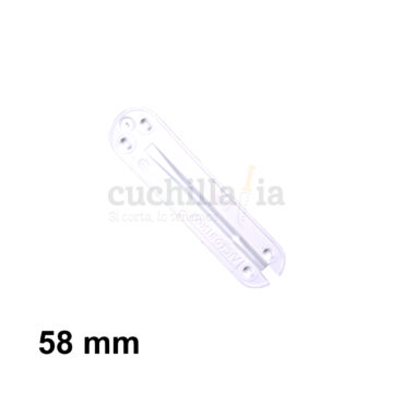 Reverso de la cacha delantera de 58 mm con diseño Edelweiss de recambio para navajas multiusos Victorinox – C-6284.3 – Cuchillalia.com