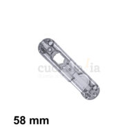 Cacha delantera de 58 mm de color plata transparente de recambio para navajas multiusos Victorinox con linterna - C-6207.T1 - Cuchillalia.com