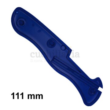 Reverso de la cacha trasera de 111 mm en color azul de recambio para navajas multiusos Victorinox con sacacorchos o destornillador de estrella C-8302.4 – Cuchillalia.com