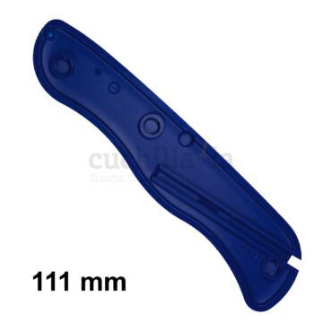 Reverso de la cacha trasera de 111 mm en color azul de recambio para navajas multiusos Victorinox C-8502.4 – Cuchillalia.com