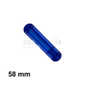 Cacha trasera de 58 mm en color azul transparente de recambio para navajas multiusos Victorinox con bolígrafo C-6302.T4 - Cuchillalia.com