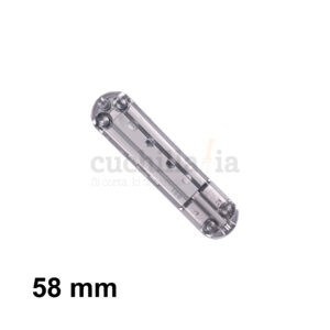 Cacha trasera de 58 mm en color plata transparente de recambio para navajas multiusos Victorinox con bolígrafo C-6307.T4 - Cuchillalia.com