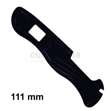 Reverso de la cacha trasera de 111 mm en color negro de recambio para navajas multiusos Victorinox C-8903.9 con clip para cinturón – Cuchillalia.com