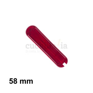 Cacha trasera de 58 mm de color rojo transparente de recambio para navajas multiusos Victorinox - C-6200.T4 - Cuchillalia.com