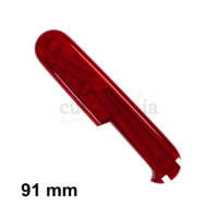 Cacha trasera de 91 mm en color rojo transparente de recambio para navajas multiusos Victorinox con bolígrafo - C-3500.T4 - Cuchillalia.com