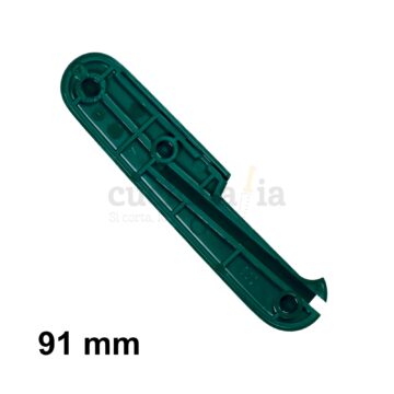 Reverso de la cacha trasera de 91 mm en color verde de recambio para navajas multiusos Victorinox – C-3604.4 – Cuchillalia.com