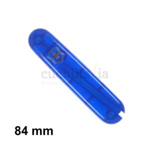 Cacha delantera de 84 mm de color azul transparente de recambio para navajas multiusos Victorinox - C-2602.T3 - Cuchillalia.com