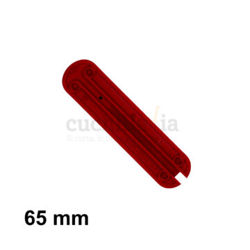 Reverso de la cacha delantera de 65 mm en color rojo de recambio para navajas multiusos Victorinox – C-6400.3 – Cuchillalia.com