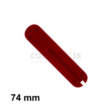Reverso de la cacha delantera de 74 mm en color rojo de recambio para navajas multiusos Victorinox C-6500.3 – Cuchillalia.com