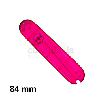 Reverso de la cacha delantera de 84 mm en color rosa transparente de recambio para navajas multiusos Victorinox – C-2605.T3 – Cuchillalia.com