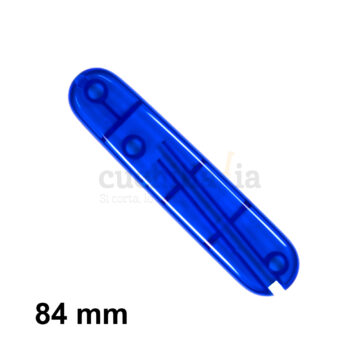 Cacha trasera de 84 mm de color azul transparente de recambio para navajas multiusos Victorinox – C-2602.T4 – Cuchillalia.com