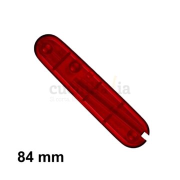 Reverso de la cacha trasera de 84 mm en color rojo transparente de recambio para navajas multiusos Victorinox C-2300.T4 – Cuchillalia.com