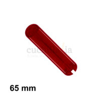 Cacha trasera de 65 mm en color rojo transparente de recambio para navajas multiusos Victorinox C-6400.T4 - Cuchillalia.com