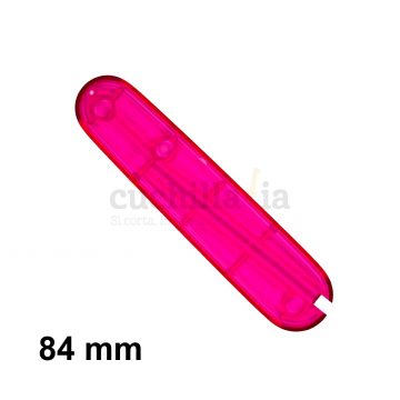 Reverso de la cacha trasera de 84 mm en color rosa transparente de recambio para navajas multiusos Victorinox – C-2305.T4 – Cuchillalia.com