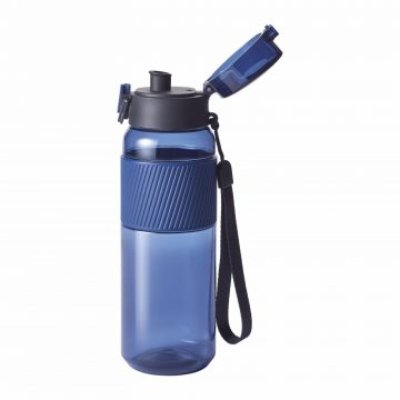 Botella de tritán azul de Zwilling con la tapa abierta – Cuchillalia.com