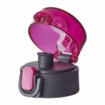 Detalle de la tapa de la botella de tritán rosa de Zwilling – Cuchillalia.com