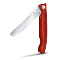 Cuchillo plegable Victorinox Swiss Classic, con hoja lisa y mango rojo - Cuchillalia.com