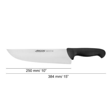 cuchillo-carnicero-ancho-negro-25-cm-arcos-296025-medidas