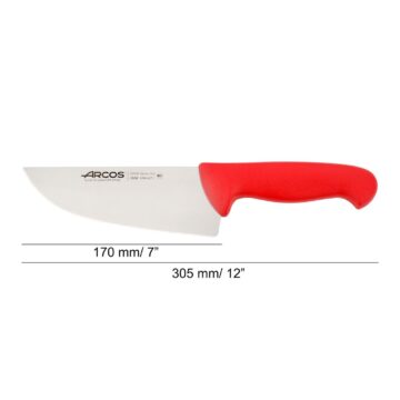 cuchillo-carnicero-ancho-rojo-17-cm-arcos-295822-medidas