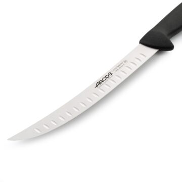 cuchillo-carnicero-curvo-alveolado-negro-25-cm-arcos-296515-hoja