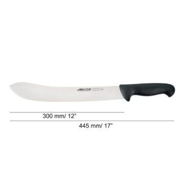 cuchillo-carnicero-curvo-negro-30-cm-arcos-292825-medidas