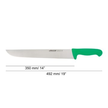 cuchillo-carnicero-verde-35-cm-arcos-292421-medidas