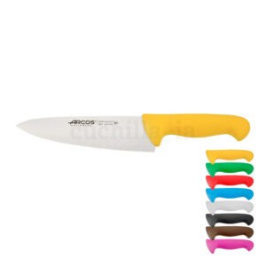 Cuchillo cocinero de 20 cm con mango ergonómico Arcos de la serie 2900 - Elige el color del mango - Cuchillalia.com