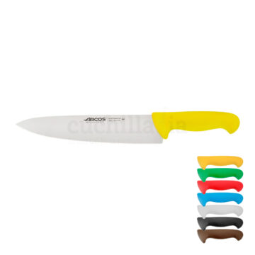 Cuchillo cocinero de 25 cm con mango ergonómico Arcos de la serie 2900 – Elige el color del mango – Cuchillalia.com