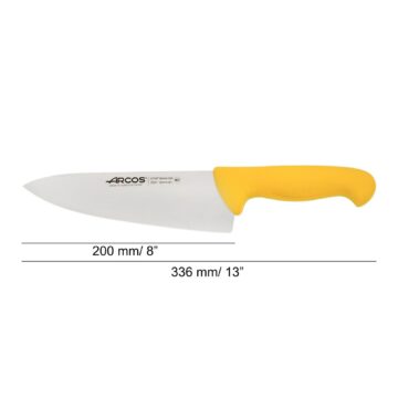 cuchillo-cocinero-ancho-amarillo-20-cm-arcos-290700-medidas