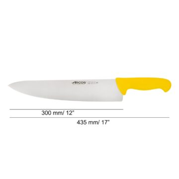 cuchillo-cocinero-ancho-amarillo-30-cm-arcos-290900-medidas