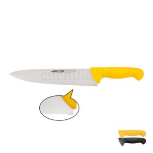 Cuchillo cocinero dentado de 25 cm con mango ergonómico Arcos 29221 - Cuchillalia.com