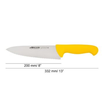 cuchillo-cocinero-dentado-amarillo-20-cm-arcos-292110-medidas