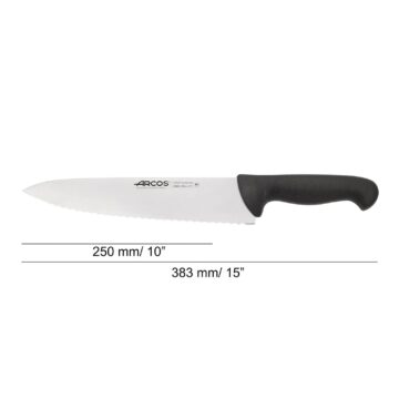 cuchillo-cocinero-dentado-negro-25-cm-arcos-292215-medidas