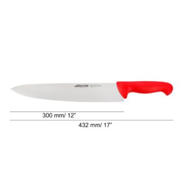 cuchillo-cocinero-rojo-30-cm-arcos-292322-medidas