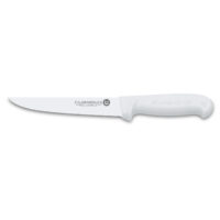 Cuchillo carnicero estrecho de 18 cm con mango blanco Filarmónica 5511 - Cuchillalia.com