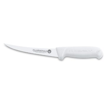Cuchillo deshuesador curvo de 15 cm con mango blanco Filarmónica 5510 – Cuchillalia.com