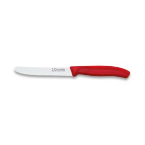 Cuchillo de mesa dentado rojo 3 claveles 1215 - Cuchillalia.com