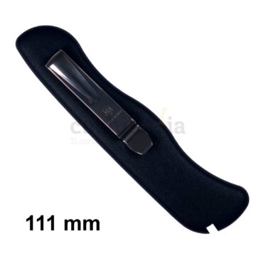 Cacha trasera de 111 mm en color negro con clip para cinturón – Recambio para navajas multiusos Victorinox – Cuchillalia.com