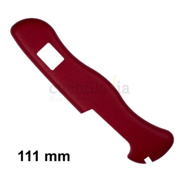 Cacha trasera de 111 mm en color rojo de recambio para navajas multiusos Victorinox C-8903.4 con hueco para bloqueo exterior – Cuchillalia.com